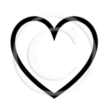 0540 A - Outline Heart Rubber Stamp