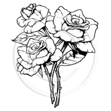 0542 G - Roses Rubber Stamp