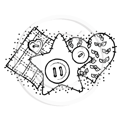 0548 C - Patchwork Rubber Stamp