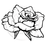 0577 A or C - Rose Head Rubber Stamp