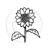0621 A - Sunflower Rubber Stamp
