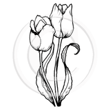 0629 FF - Tulips Rubber Stamp