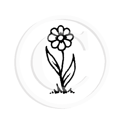 0662 A - Daisy Rubber Stamp
