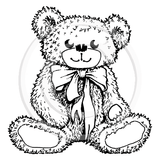 0718 A, C or G - Teddy Rubber Stamp