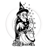 0822 E - Witch Rubber Stamp