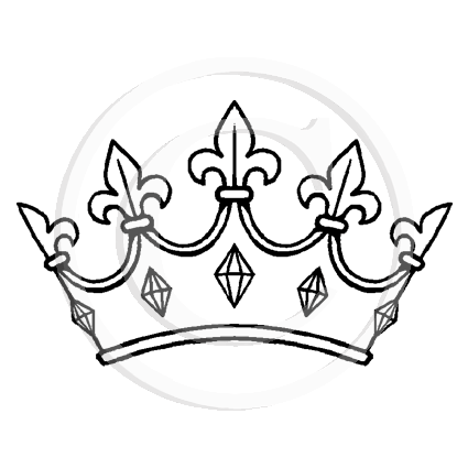 0865 B - Crown Rubber Stamp