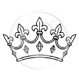 0865 B - Crown Rubber Stamp