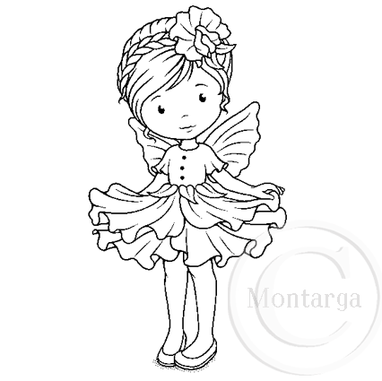 0871 GG - Sweetpea Fairy Rubber Stamp