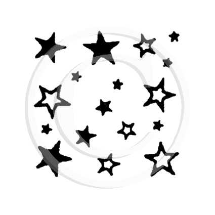 0934 A - Star Pattern Rubber Stamp