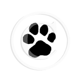 1016 A - Cat Paw Print Rubber Stamp