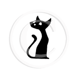 1025 A - Sitting Cat Rubber Stamp