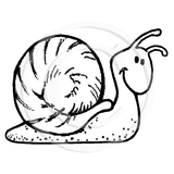1052 A or C - Snail Rubber Stamp