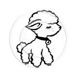1214 A - Lamb Rubber Stamp