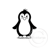 1238 D - Penguin Rubber Stamp