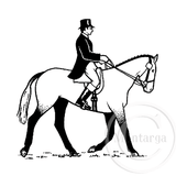 1241 F - Horse and Rider Rubber Stamp