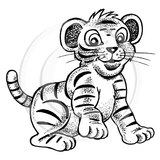 1265 C - Tiger Cub Rubber Stamp