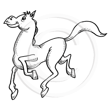 1273 F - Horse Rubber Stamp