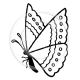 1332 C - Butterfly Rubber Stamp
