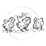 1355 B Chicks Rubber Stamp