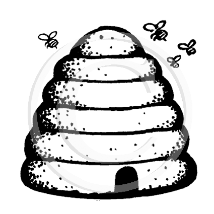 1360 F or C - Beehive Rubber Stamp