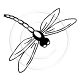 1367 D or F - Dragonfly Rubber Stamp