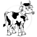 1398 F - Cow Rubber Stamp