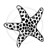 1432 A or C - Starfish Rubber Stamp