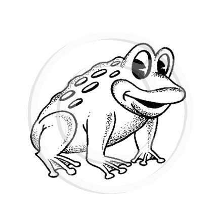 1447 A - Toad Rubber Stamp