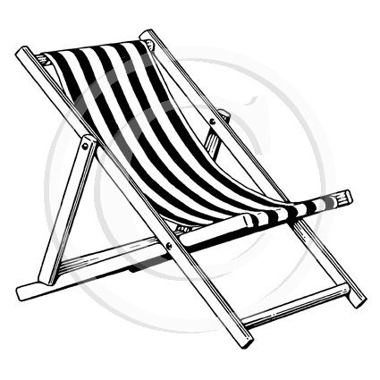 1487 G - Deck Chair Rubber Stamp