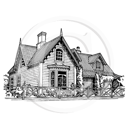 1624 GG - House Rubber Stamp