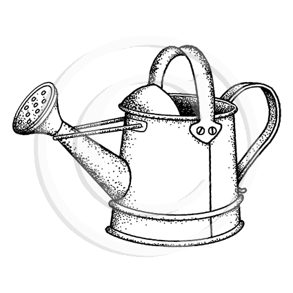 1649 F - Watering Can Rubber Stamp
