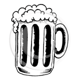 1669 D or F - Beer Mug Rubber Stamp