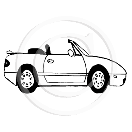 1705 B - Sports Car Rubber Stamp