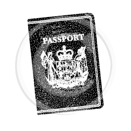 1750 C - Passport Rubber Stamp