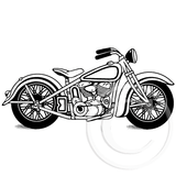 1768 GG - Motorbike Rubber Stamp