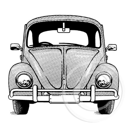 1769 G - VW Car Rubber Stamp