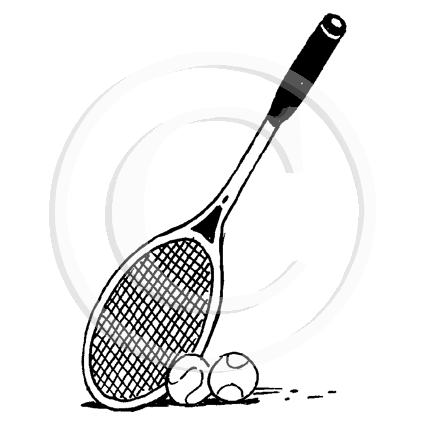 1816 Tennis Rubber Stamp