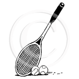 1816 Tennis Rubber Stamp