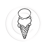 1828 A - Ice Cream Rubber Stamp