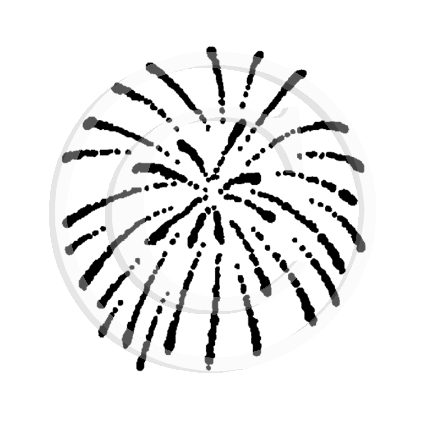 1840 C or A - Fireworks Rubber Stamp