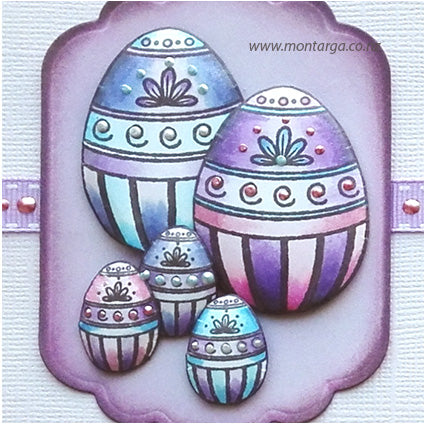Card Sample - Easter Eggs - Purple