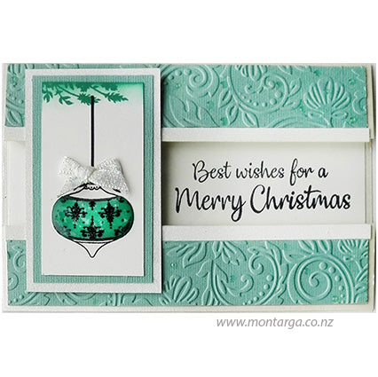 Card Sample - Christmas Bauble - Aqua