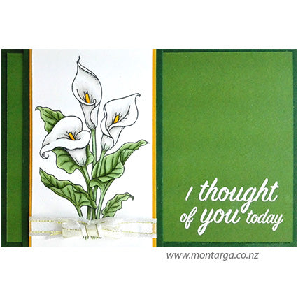 Card Sample - Lilies - Green