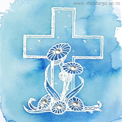 Card Sample - Easter - Watercolour Cross