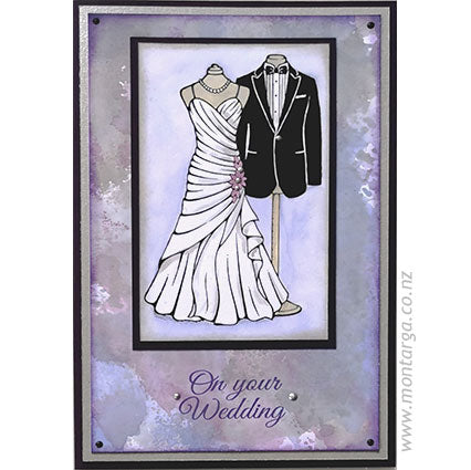 Card Sample - On Your Wedding - Purple