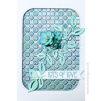 Card Sample - Embossed background - Blue