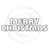 2123 BB - Outline Merry Christmas Rubber Stamp