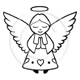 2129 A or C - Angel Rubber Stamp
