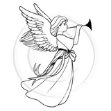 2138 G - Angel With Trumpet Rubber Stamp