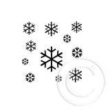 2218 A - Snowflakes Rubber Stamp